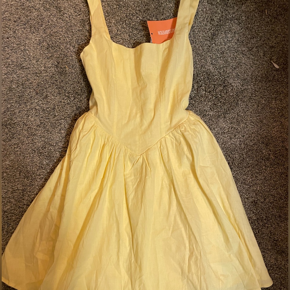 That’s So Fetch Yellow Corset Style Dress